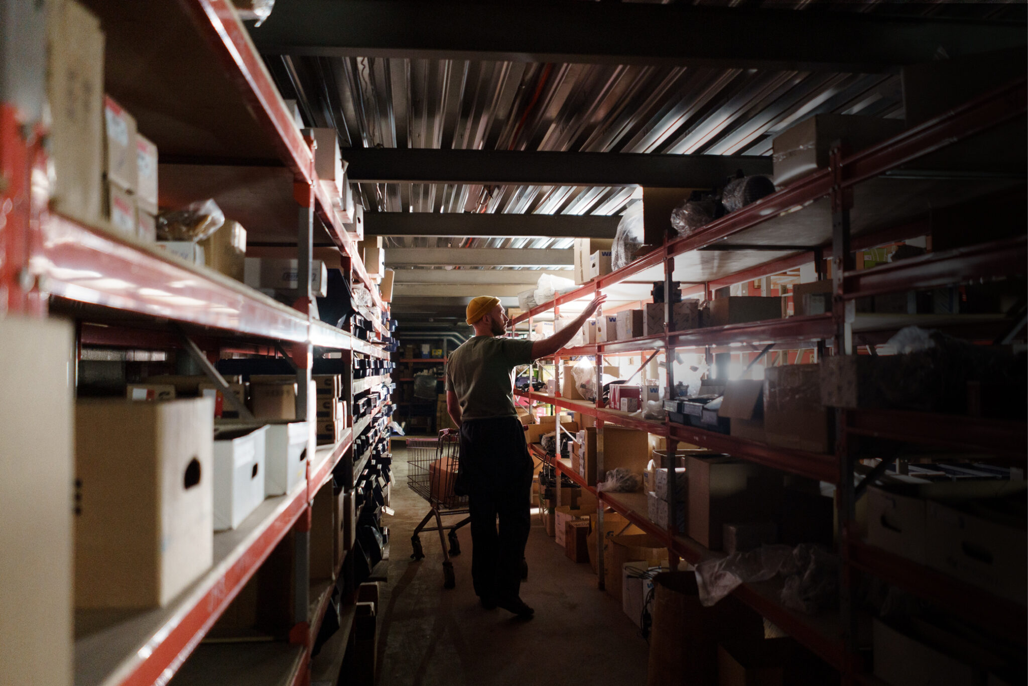 Inside an Incomati warehouse, racking and order picking
